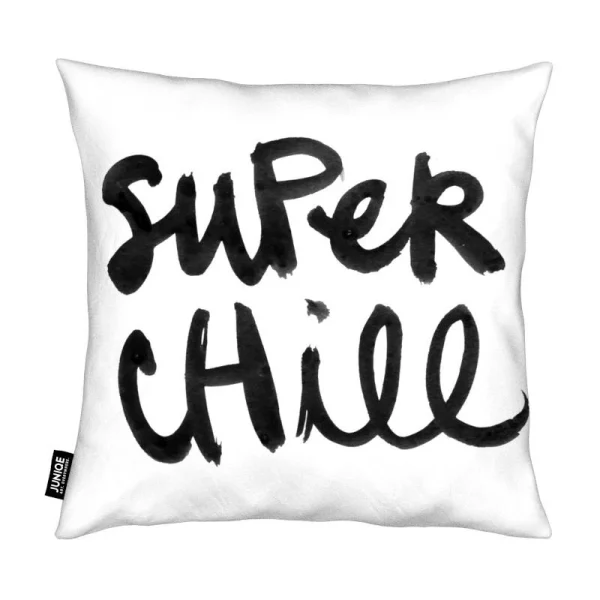 Juniqe Kissen “Super Chill” In Schwarz & Weiß 3