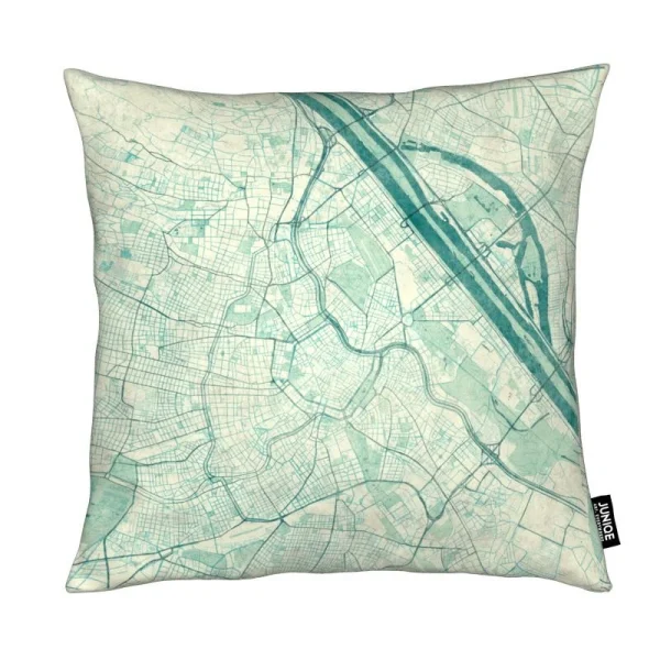 Juniqe Kissen “Vienna Vintage” In Blau & Grün 1
