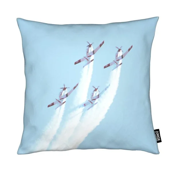 Juniqe Kissen “Vintage IAF I, 2018” In Blau 1