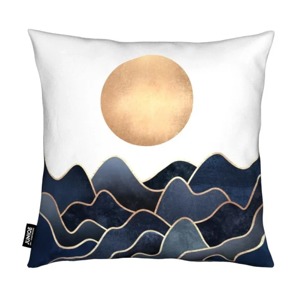 Juniqe Kissen “Waves” In Blau & Orange 3