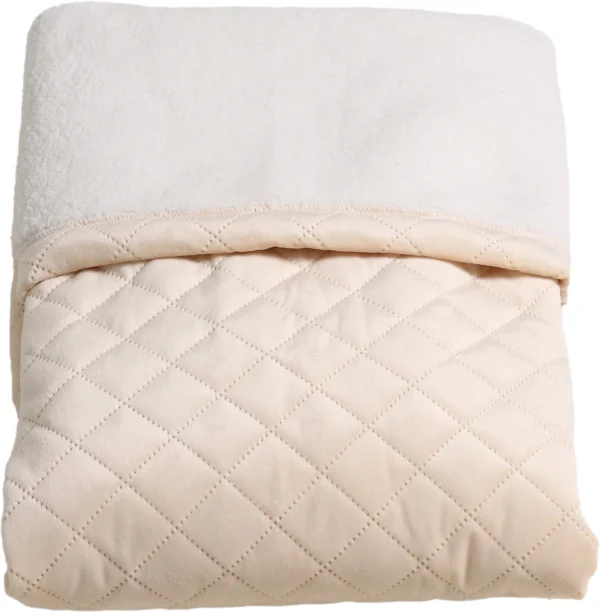 Kaiser Naturfellprodukte Schmusedecke VELVET BLANKET, Sherpa Fleece Creme, Fb. Beige 4