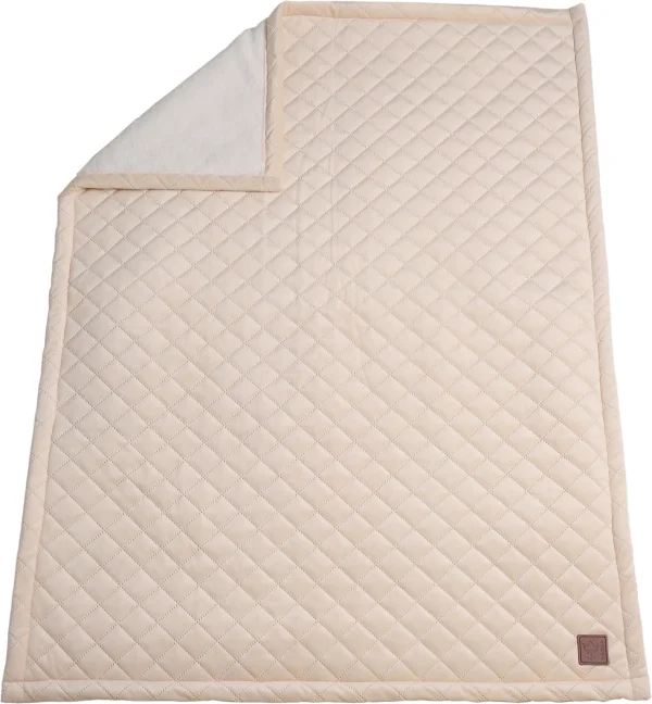 Kaiser Naturfellprodukte Schmusedecke VELVET BLANKET, Sherpa Fleece Creme, Fb. Beige 1