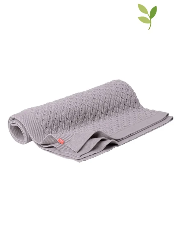 Kikadu Decke “Ajour” In Grau – (L)110 X (B)90 Cm 1