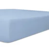Kneer Spannbetttuch Topper One Spannbetttuch Q22 VARIO-STRETCH In Eisblau 11