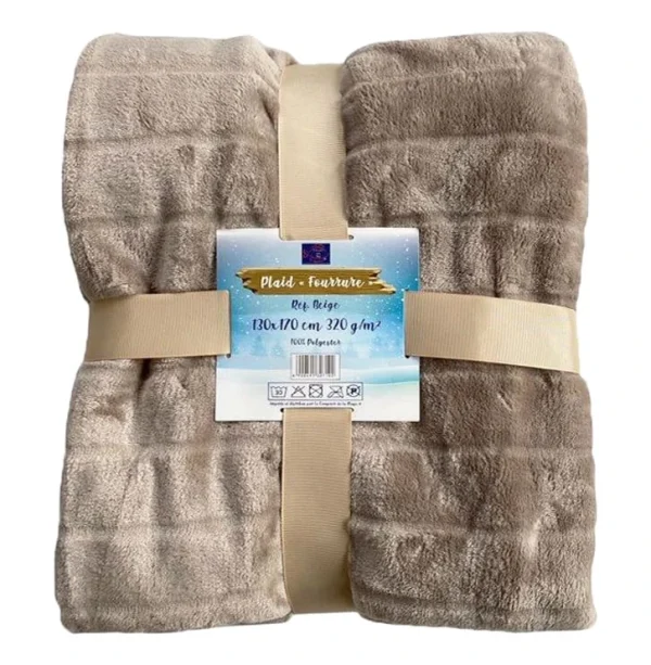 Le Comptoir De La Plage Kunstfell Wohndecke In Beige – (L)170 X (B)130 Cm 3