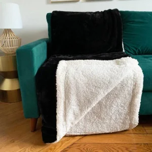 Le Comptoir De La Plage Kunstfell Wohndecke In Schwarz – (L)170 X (B)130 Cm 12