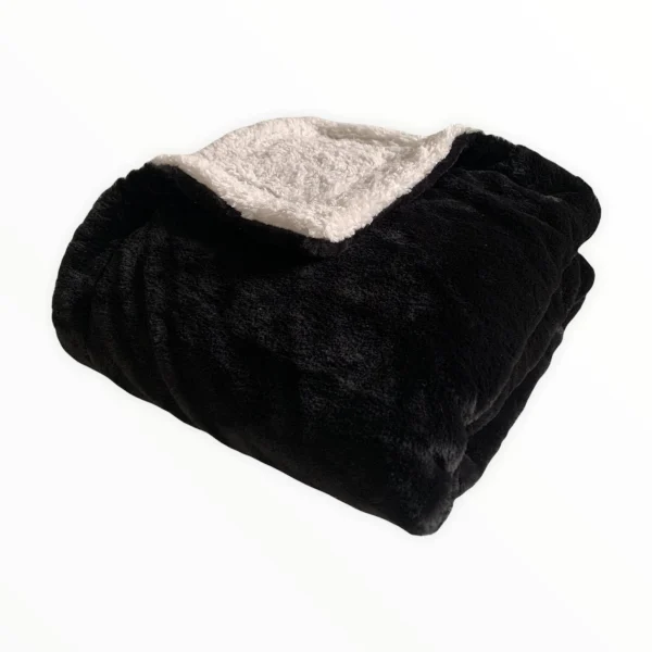Le Comptoir De La Plage Kunstfell Wohndecke In Schwarz – (L)170 X (B)130 Cm 1