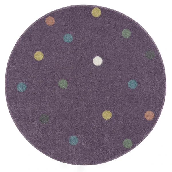 Livone Kinderteppich WHEEL Rund In Flieder/multi 1