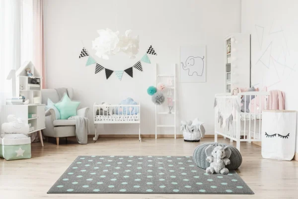 Livone Teppich CIRCLE In Silbergrau/mint 5