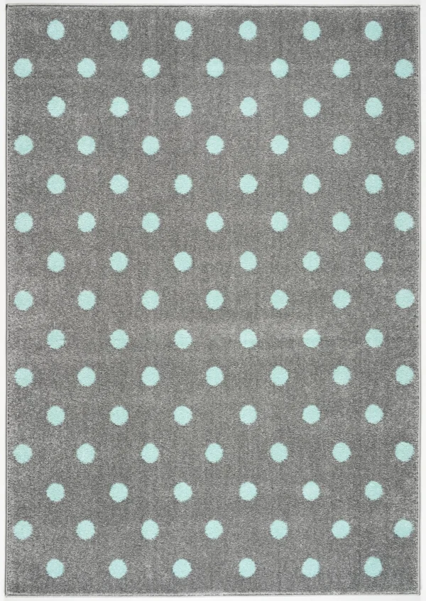 Livone Teppich CIRCLE In Silbergrau/mint 1