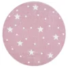 Livone Teppich HEAVEN Rosa/weiss Rund 28