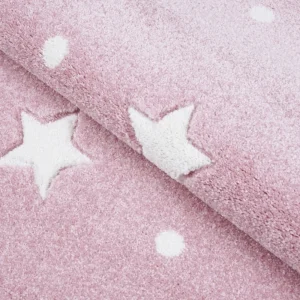 Livone Teppich HEAVEN Rosa/weiss Rund 10
