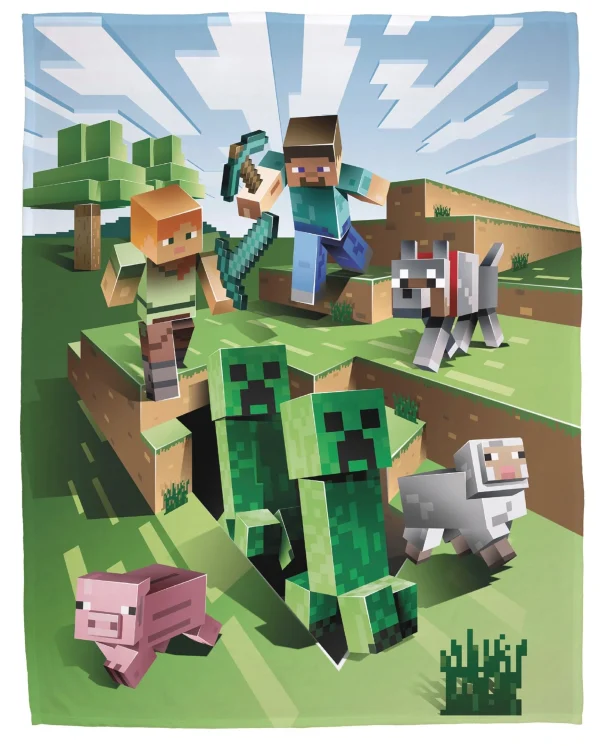Decke / Fleecedecke “Minecraft” In Bunt 1