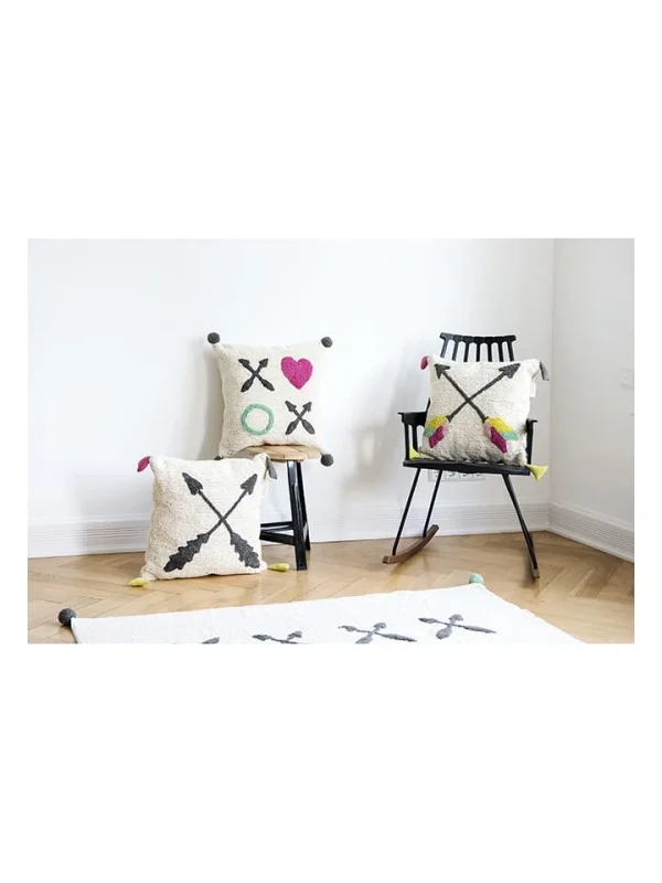 Minividuals Kissen “XOXO Herz” In Creme/ Bunt – (L)50 X (B)50 Cm 3