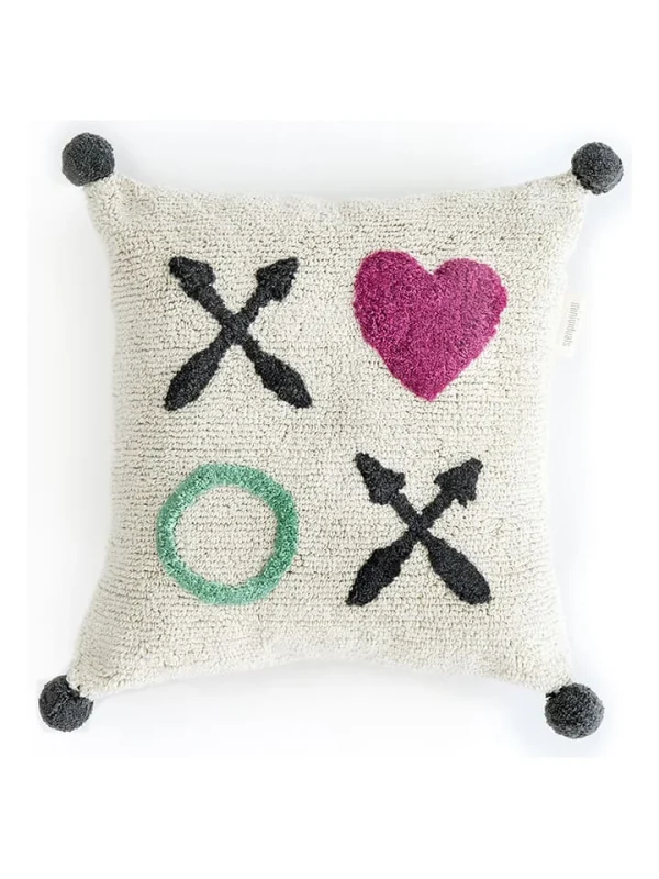 Minividuals Kissen “XOXO Herz” In Creme/ Bunt – (L)50 X (B)50 Cm 1