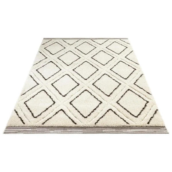 Mint Rugs Hochflor Teppich Colin Creme Schwarz 4