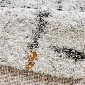 Mint Rugs Hochflor Teppich Grid Creme 10