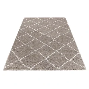 Mint Rugs Hochflor Teppich Hash Beige Creme 8