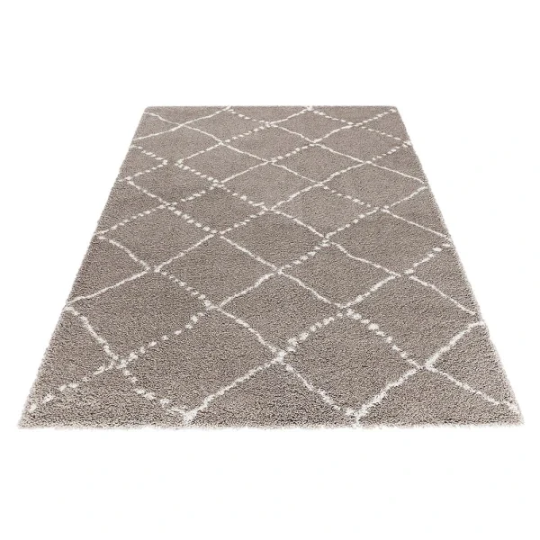 Mint Rugs Hochflor Teppich Hash Beige Creme 3