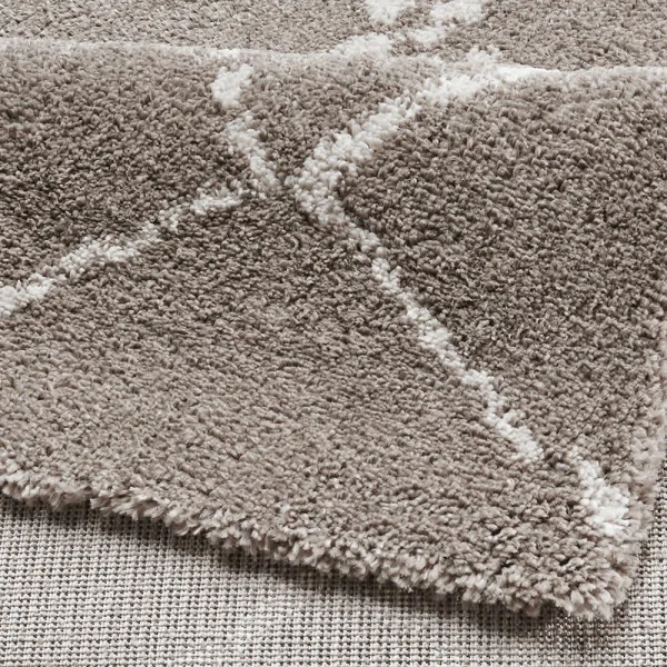 Mint Rugs Hochflor Teppich Hash Beige Creme 4