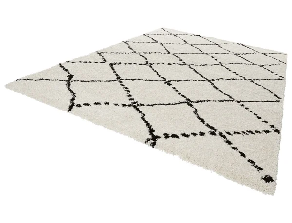 Mint Rugs Hochflor Teppich Hash Creme Schwarz 4