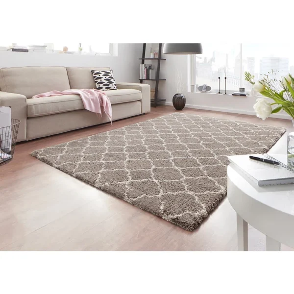 Mint Rugs Hochflor Teppich Luna Beige Creme 5