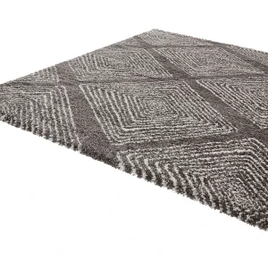 Mint Rugs Hochflor Teppich Wire Grau Creme 8