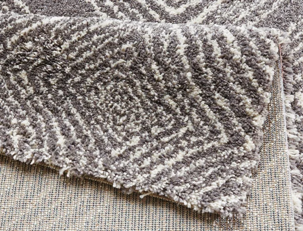 Mint Rugs Hochflor Teppich Wire Grau Creme 4