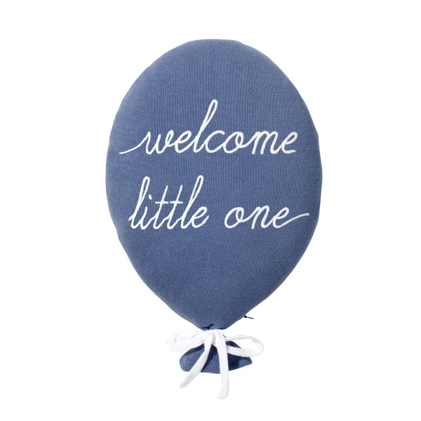 Nordic Coast Company Babykissen Wanddekoration Ballon ” Welcome Little One” Blau 1