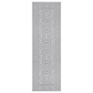 Northrugs In- & Outdoor Teppich Cuadrado Anthrazit Grau Creme 14