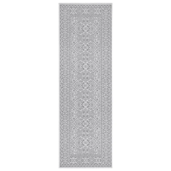 Northrugs In- & Outdoor Teppich Cuadrado Anthrazit Grau Creme 3