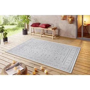 Northrugs In- & Outdoor Teppich Cuadrado Anthrazit Grau Creme 22