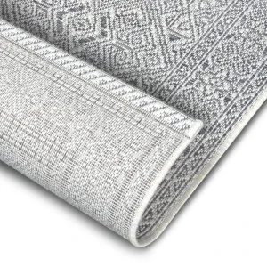 Northrugs In- & Outdoor Teppich Cuadrado Anthrazit Grau Creme 24