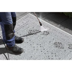 Northrugs In- & Outdoor Teppich Cuadrado Anthrazit Grau Creme 28