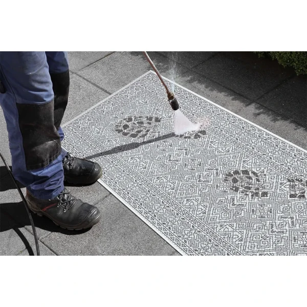 Northrugs In- & Outdoor Teppich Cuadrado Anthrazit Grau Creme 11