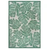 Northrugs In- & Outdoor Teppich Monstera Smaragdgrün Creme 23