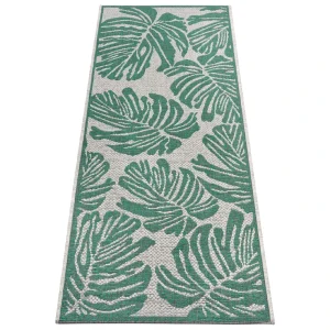 Northrugs In- & Outdoor Teppich Monstera Smaragdgrün Creme 20