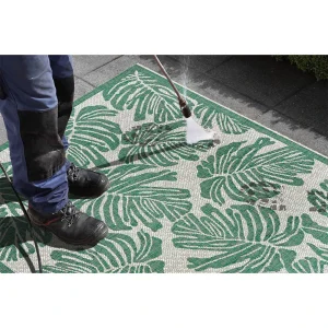 Northrugs In- & Outdoor Teppich Monstera Smaragdgrün Creme 30