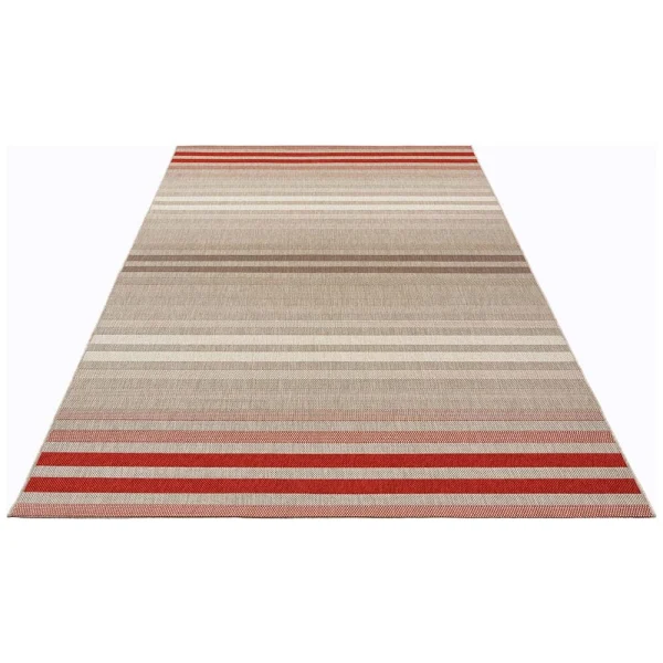 Northrugs In- & Outdoor Teppich Paros Rot Grau Creme 4