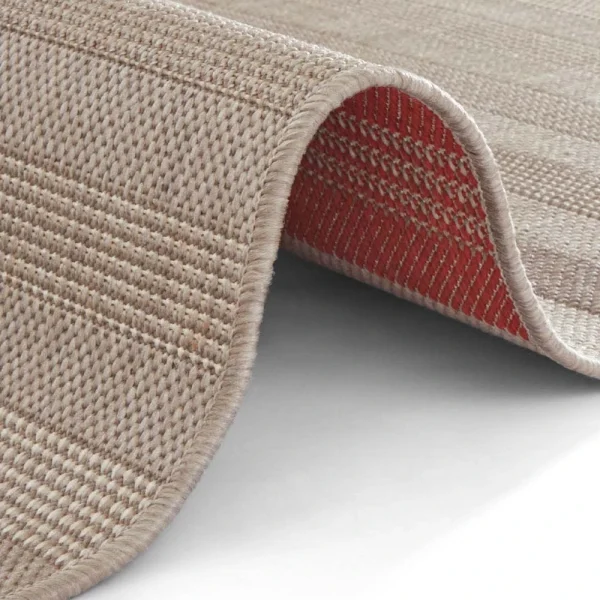 Northrugs In- & Outdoor Teppich Paros Rot Grau Creme 7