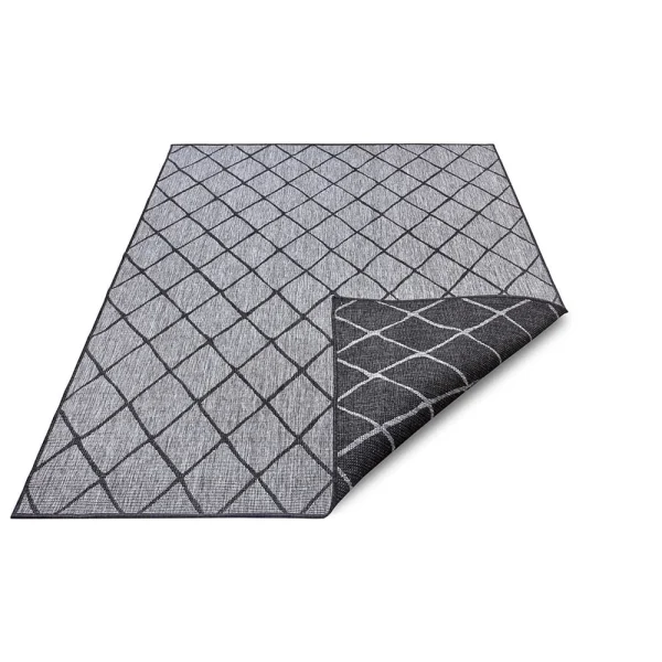 Northrugs In- & Outdoor Wendeteppich Malaga Schwarz Silber 3