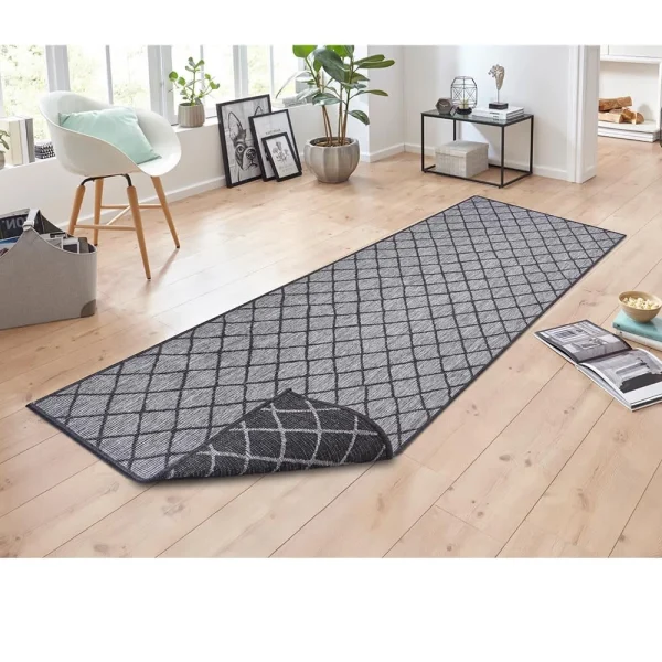 Northrugs In- & Outdoor Wendeteppich Malaga Schwarz Silber 5