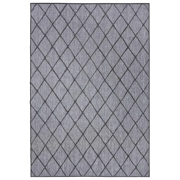 Northrugs In- & Outdoor Wendeteppich Malaga Schwarz Silber 1