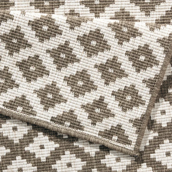 Northrugs In- & Outdoor Wendeteppich Nizza Braun Creme 4
