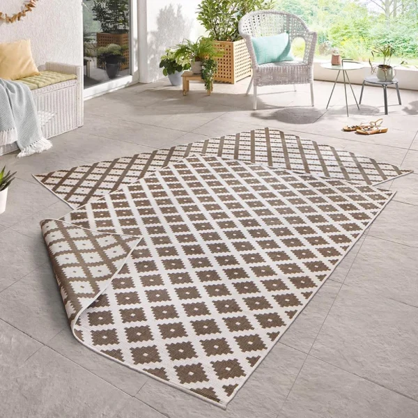 Northrugs In- & Outdoor Wendeteppich Nizza Braun Creme 5