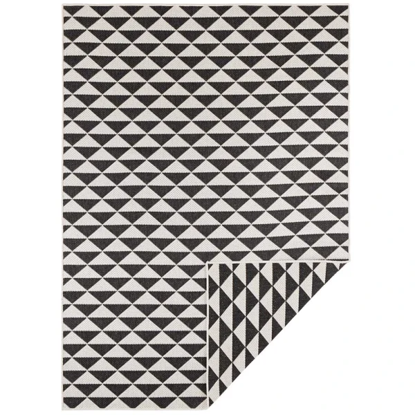 Northrugs In- & Outdoor Wendeteppich Tahiti Schwarz Creme 1