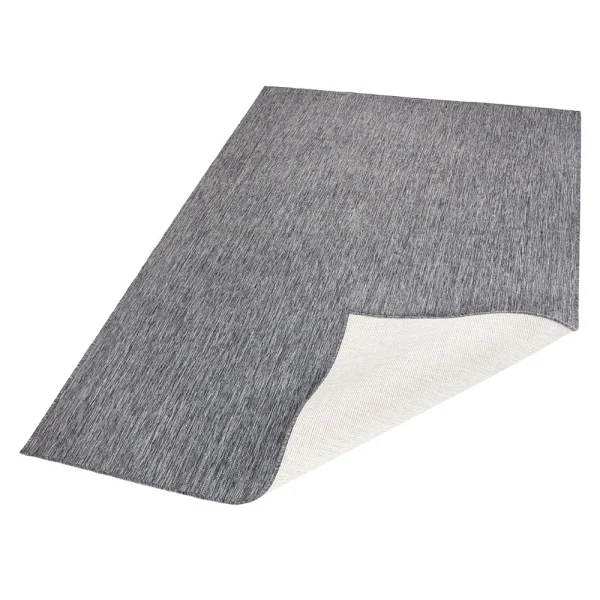 Northrugs In- & Outdoor Wendeteppich Uni Miami Grau Creme 3