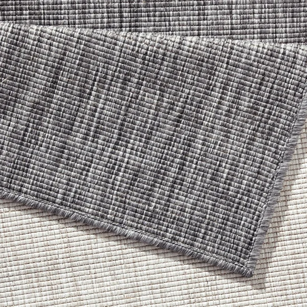 Northrugs In- & Outdoor Wendeteppich Uni Miami Grau Creme 4