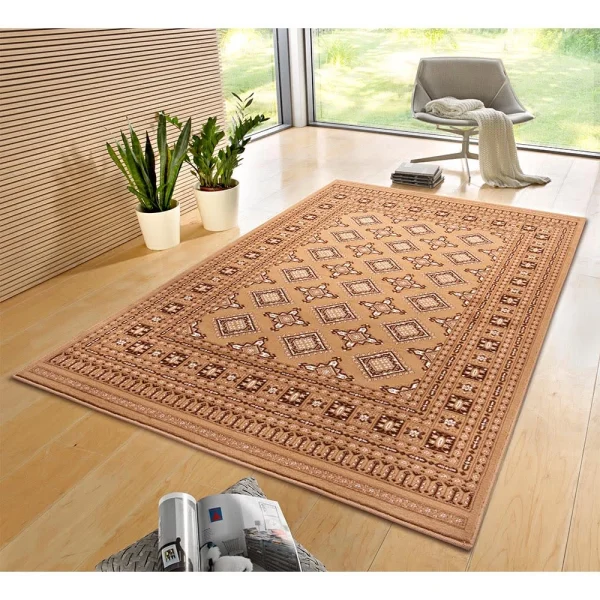 Nouristan Orientalischer Kurzflor Teppich Sao Braun 5