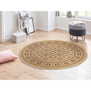 Nouristan Orientalischer Kurzflor Teppich Sao Braun 20